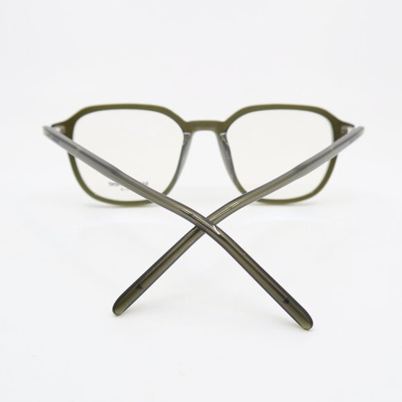 Saint Laurent SL387 004 53mm Brown Olive Transparent Hexagonal New Eyeglasses. - Picture 7 of 8